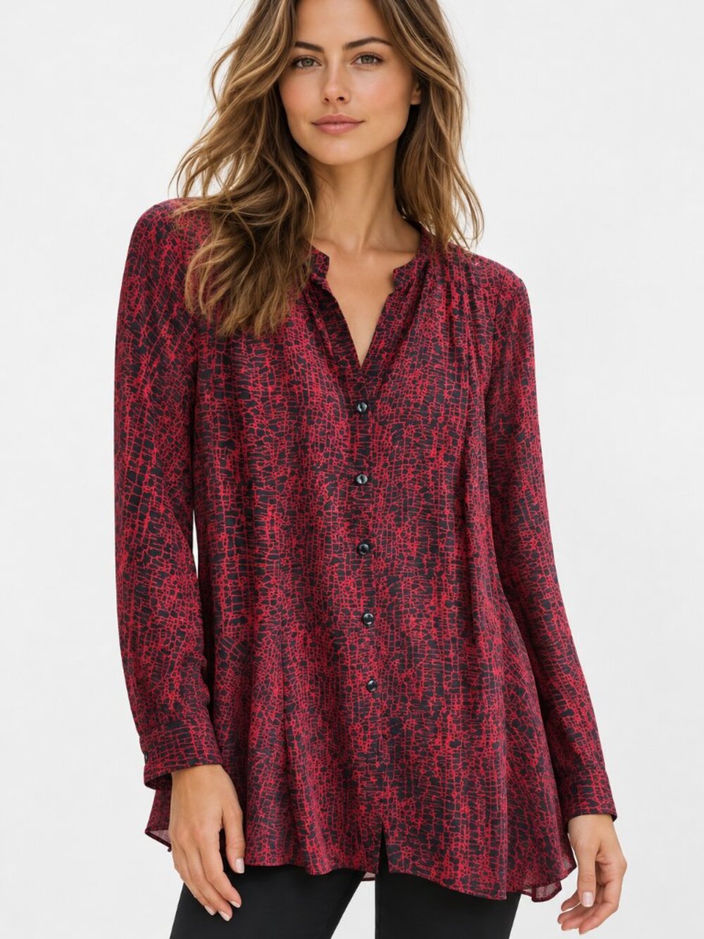 Northern Reflections flared tunic blouse